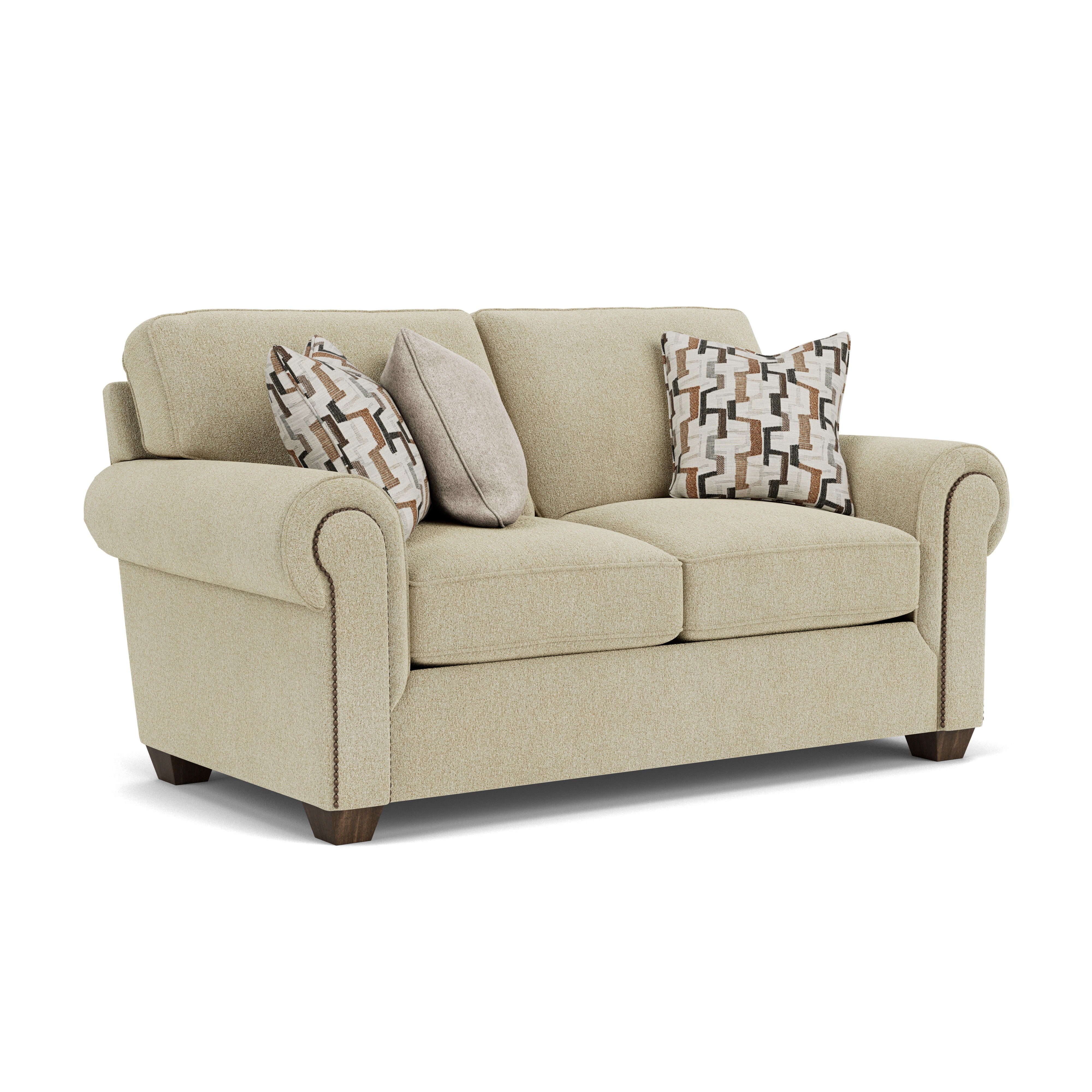 Carson - Loveseat - Nailhead Trim - Premium Stationary Loveseats from Flexsteel - Just $2500! Shop now at brett interiors