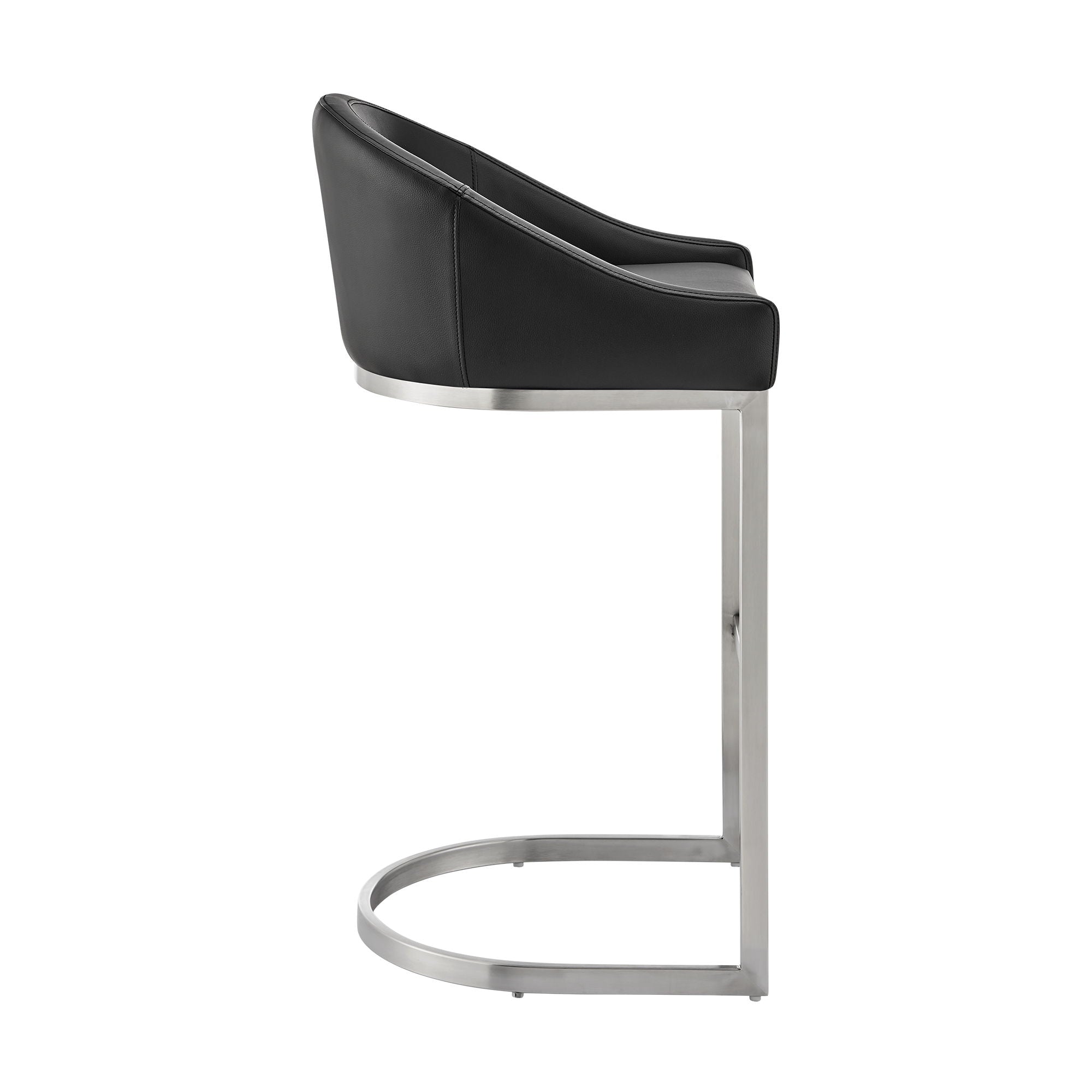 Katherine - Bar Stool - Brushed Steel - Premium Counter Height (24"-27") from Armen Living - Just $337.50! Shop now at brett interiors