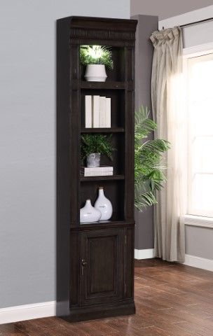 Washington Heights - Open Top Bookcase - Washed Charcoal - Premium Standard Bookcases from Parker House - Just $1025! Shop now at brett interiors