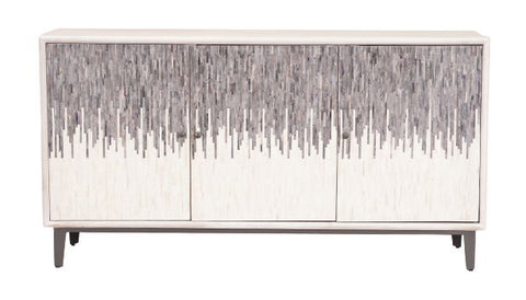 Pascal - Three Door Credenza - Kai Gray / White Bone Inlay - Premium Credenzas from Coast2Coast Home - Just $6187.50! Shop now at brett interiors