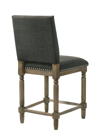 Everton - 19.5" Fabric Counter Height Chair With Nailhead Trim - Gray - Premium Counter Height (24"-27") from Lilola Home - Just $141! Shop now at brett interiors