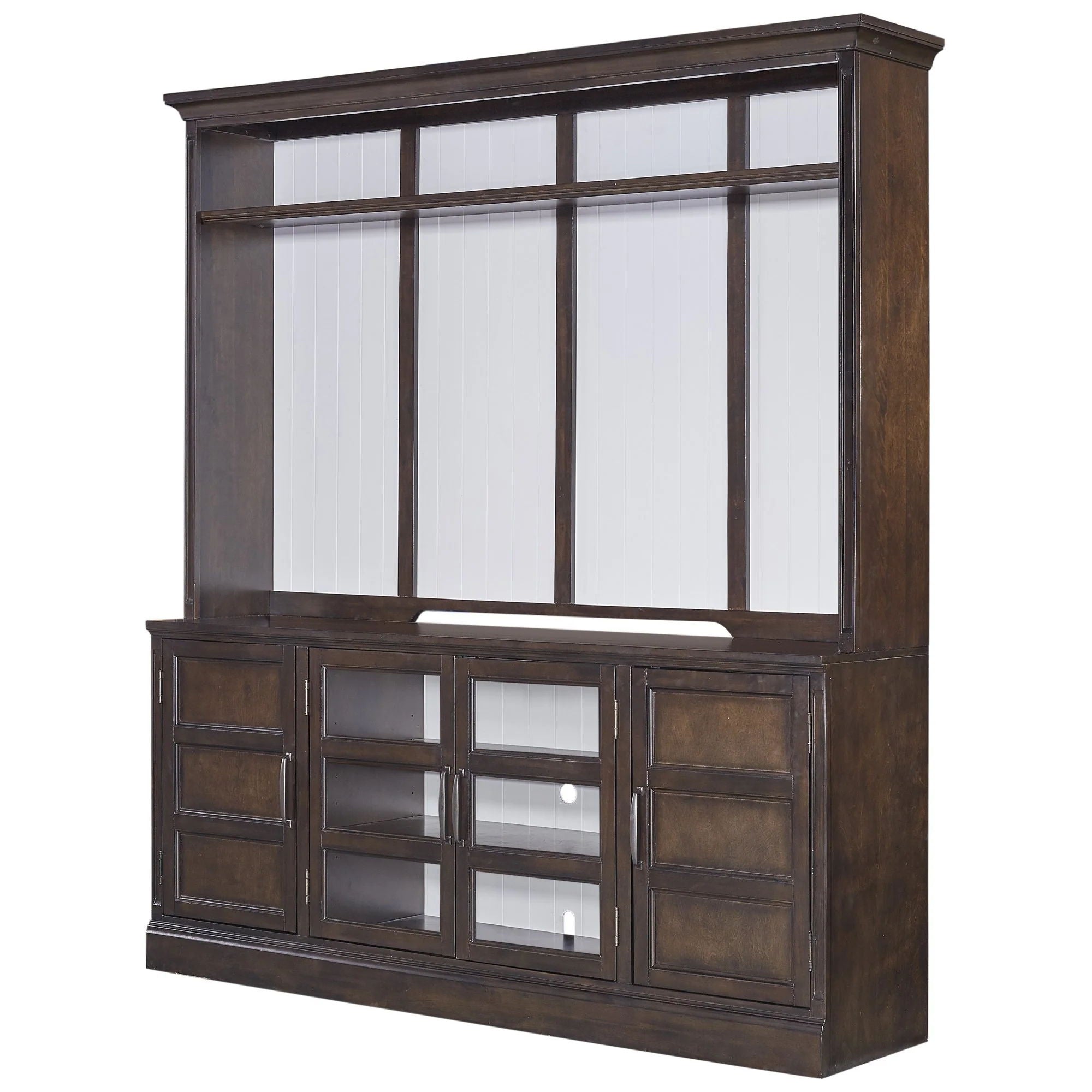 Shoreham - 76 In. TV Console With Hutch - Medium Roast - Premium Entertainment Centers from Parker House - Just $1997.50! Shop now at brett interiors