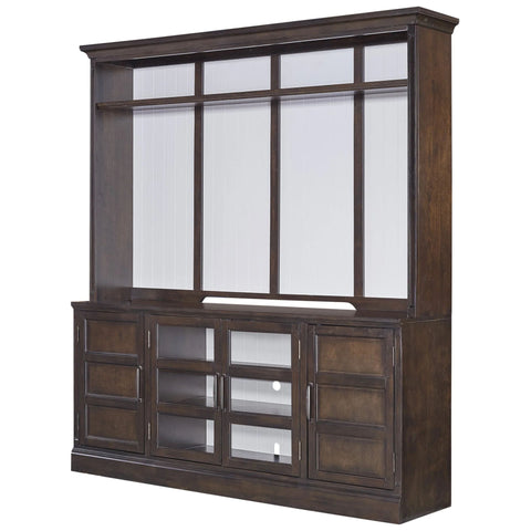 Shoreham - 76 In. TV Console With Hutch - Medium Roast - Premium Entertainment Centers from Parker House - Just $1997.50! Shop now at brett interiors