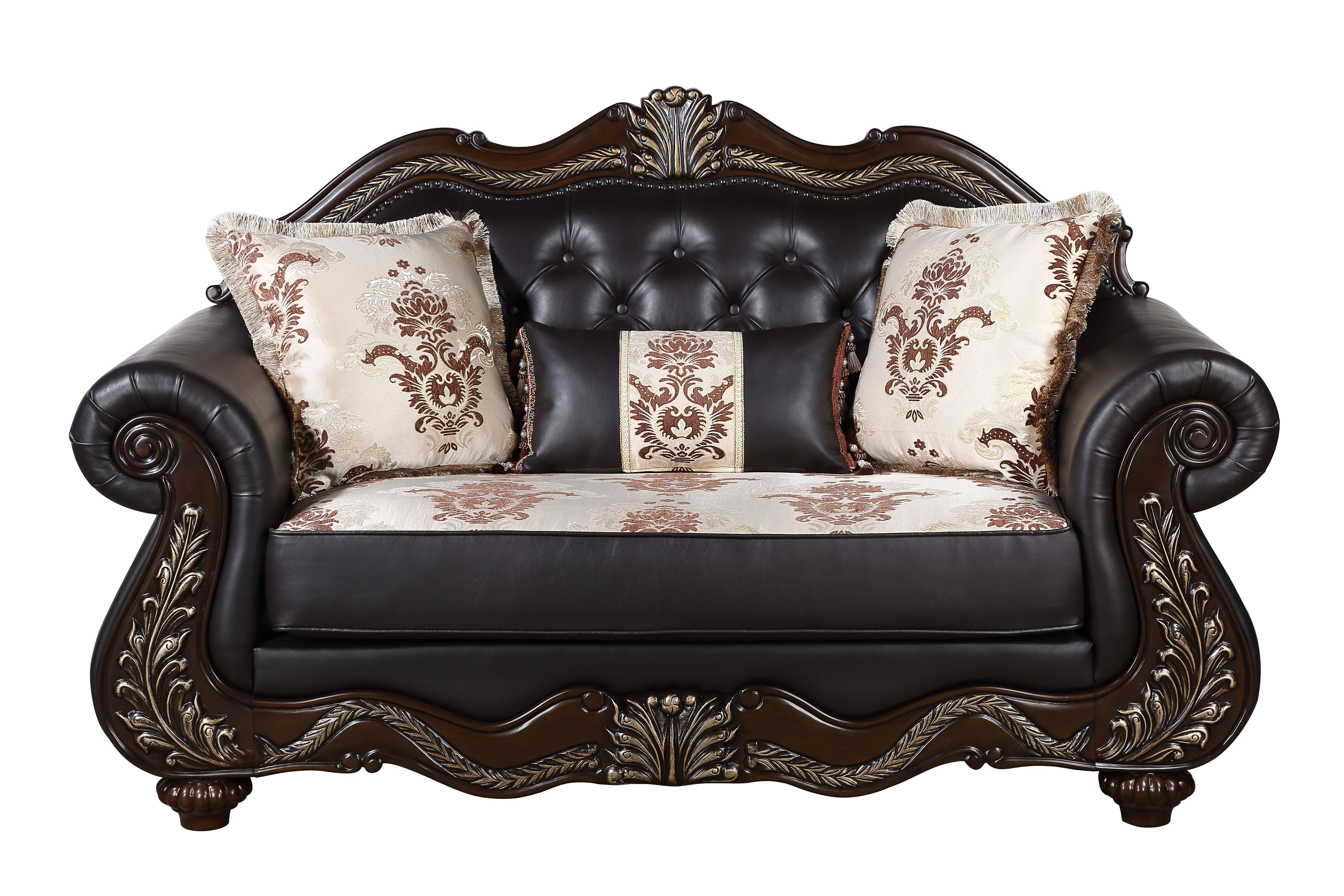 Maximus - Loveseat - Dark Brown - Premium Stationary Loveseats from New Classic - Just $1672.50! Shop now at brett interiors