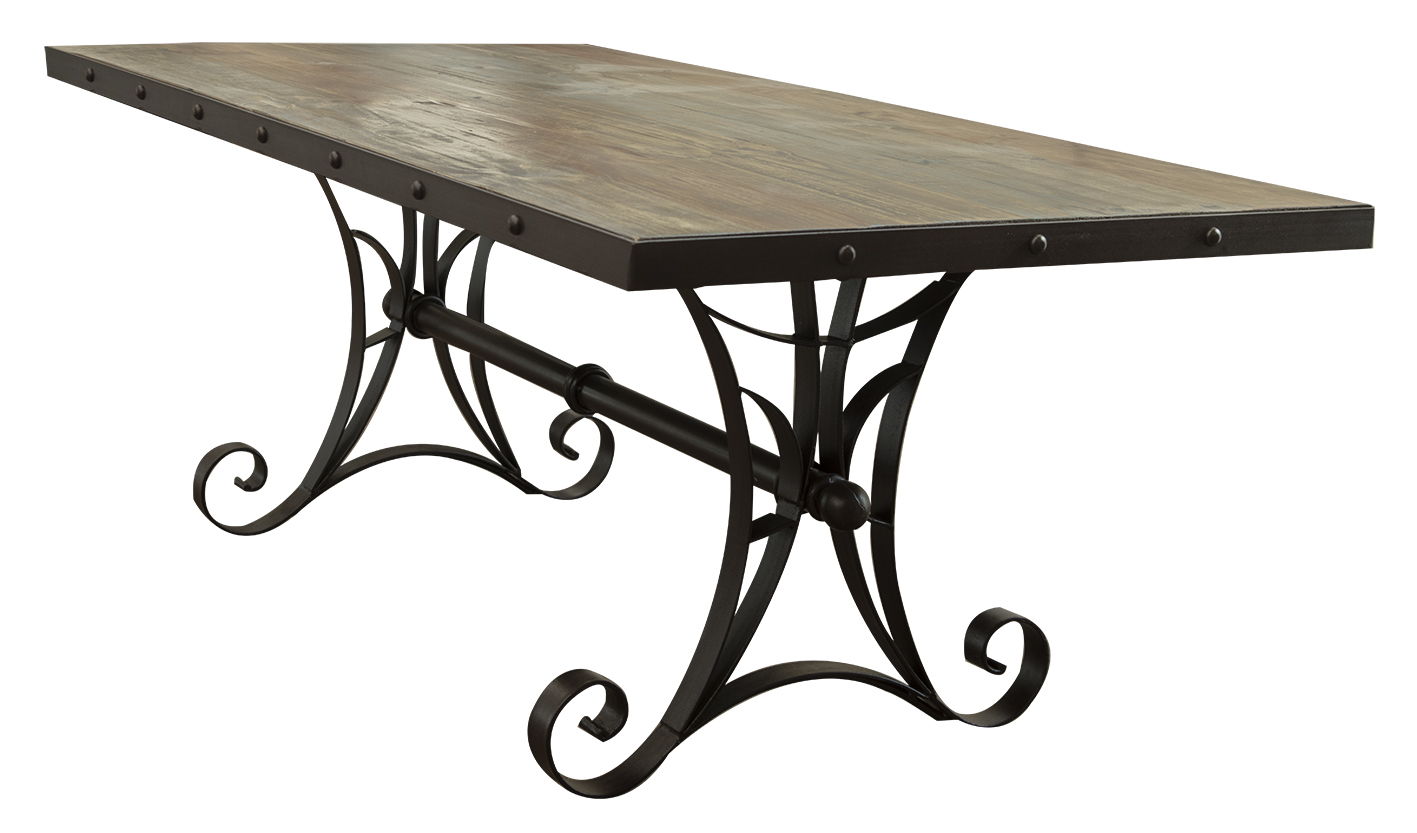 Antique - Table With Iron Base - Multicolor - Premium Dining Tables from International Furniture Direct - Just $1295! Shop now at brett interiors