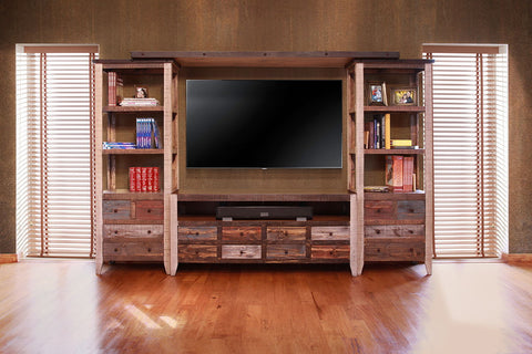 Antique Multicolor - Wall Unit - Light Brown - Premium Entertainment Centers from International Furniture Direct - Just $2470! Shop now at brett interiors