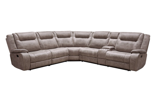 Blake - 6 Piece Modular Reclining Sectional And Entertainment Console - Desert Taupe - Premium Reclining Sectionals from Parker Living - Just $2497.50! Shop now at brett interiors