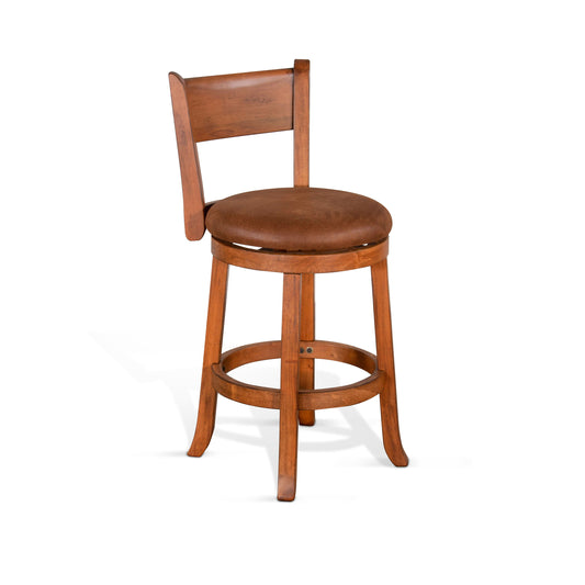 Sedona - Swivel Barstool With Cushion Seat & Back - Premium Bar Height (28"-30") from Sunny Designs - Just $187! Shop now at brett interiors