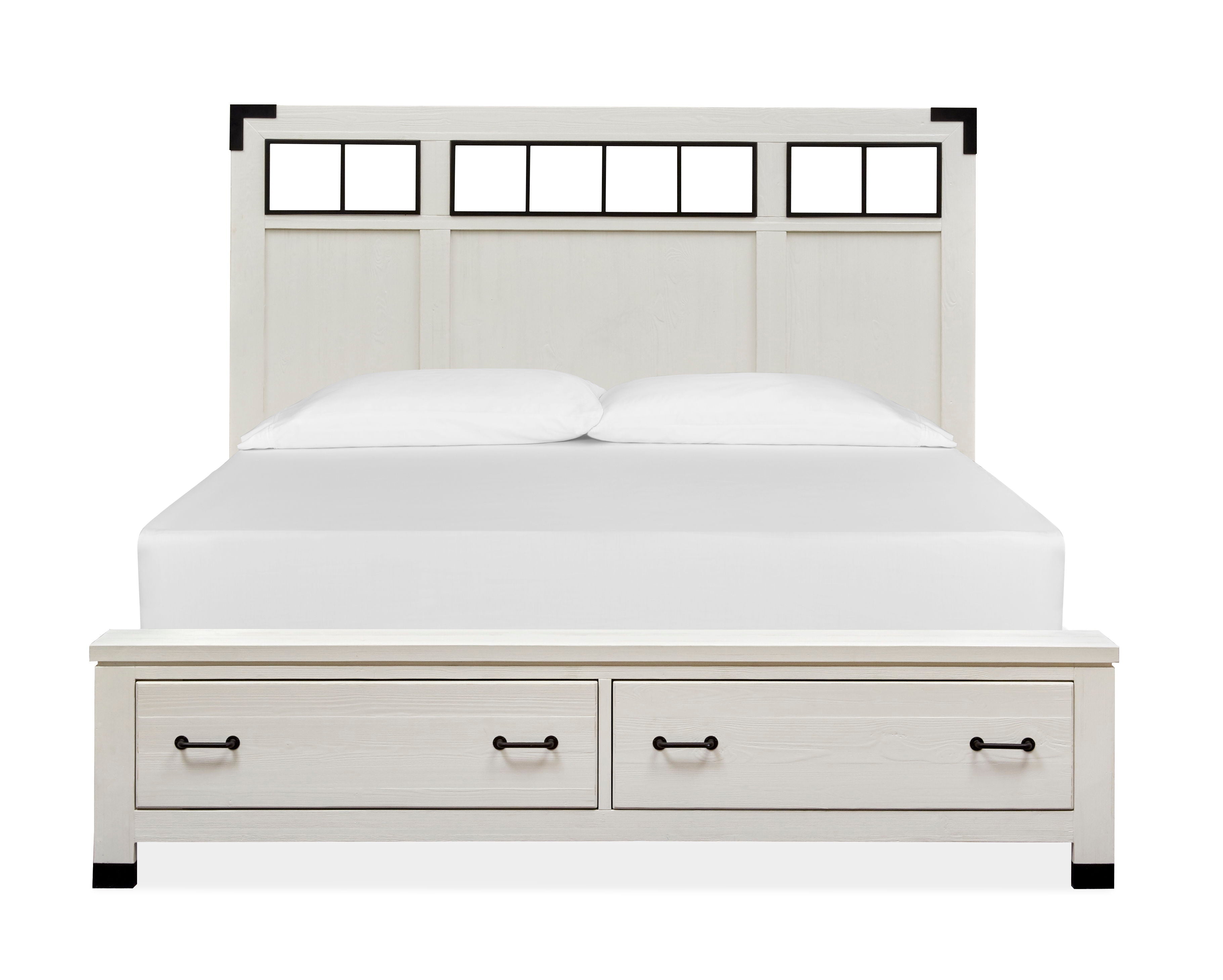 Harper Springs - Complete Panel Storage Bed With Metal Headboard - Premium Storage Beds from Magnussen Furniture - Just $1827! Shop now at brett interiors