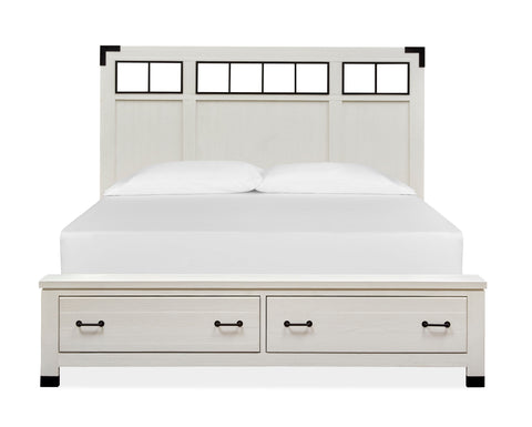 Harper Springs - Complete Panel Storage Bed With Metal Headboard - Premium Storage Beds from Magnussen Furniture - Just $1827! Shop now at brett interiors