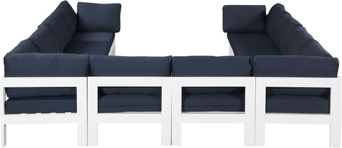 Nizuc - Outdoor Patio Modular Sectional - Navy - Fabric - Premium Stationary Sectionals from Meridian Furniture - Just $9025! Shop now at brett interiors