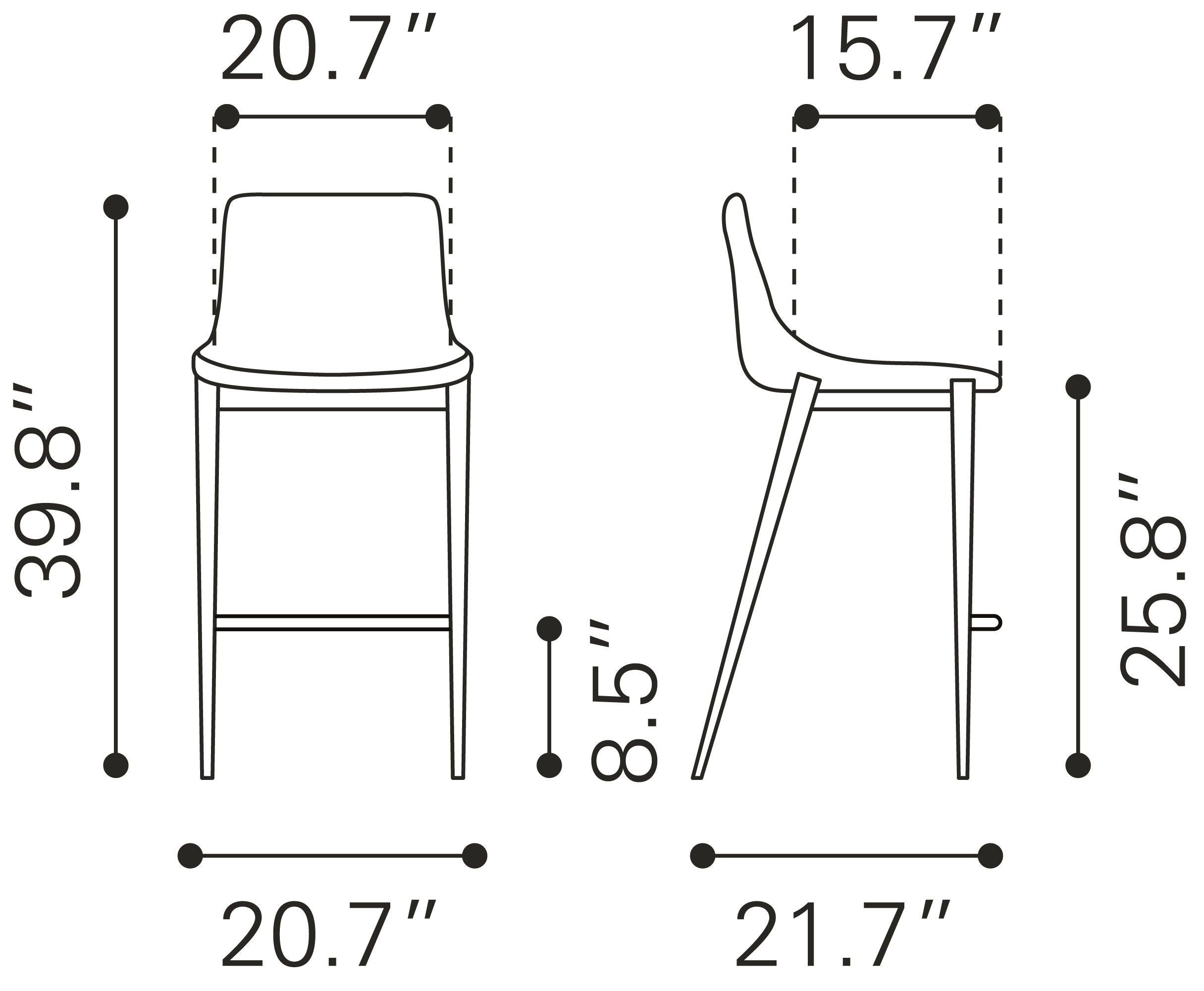 Magnus - Counter Stool - Premium Counter Height (24"-27") from Zuo Modern - Just $1500! Shop now at brett interiors