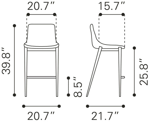 Magnus - Counter Stool - Premium Counter Height (24"-27") from Zuo Modern - Just $1500! Shop now at brett interiors