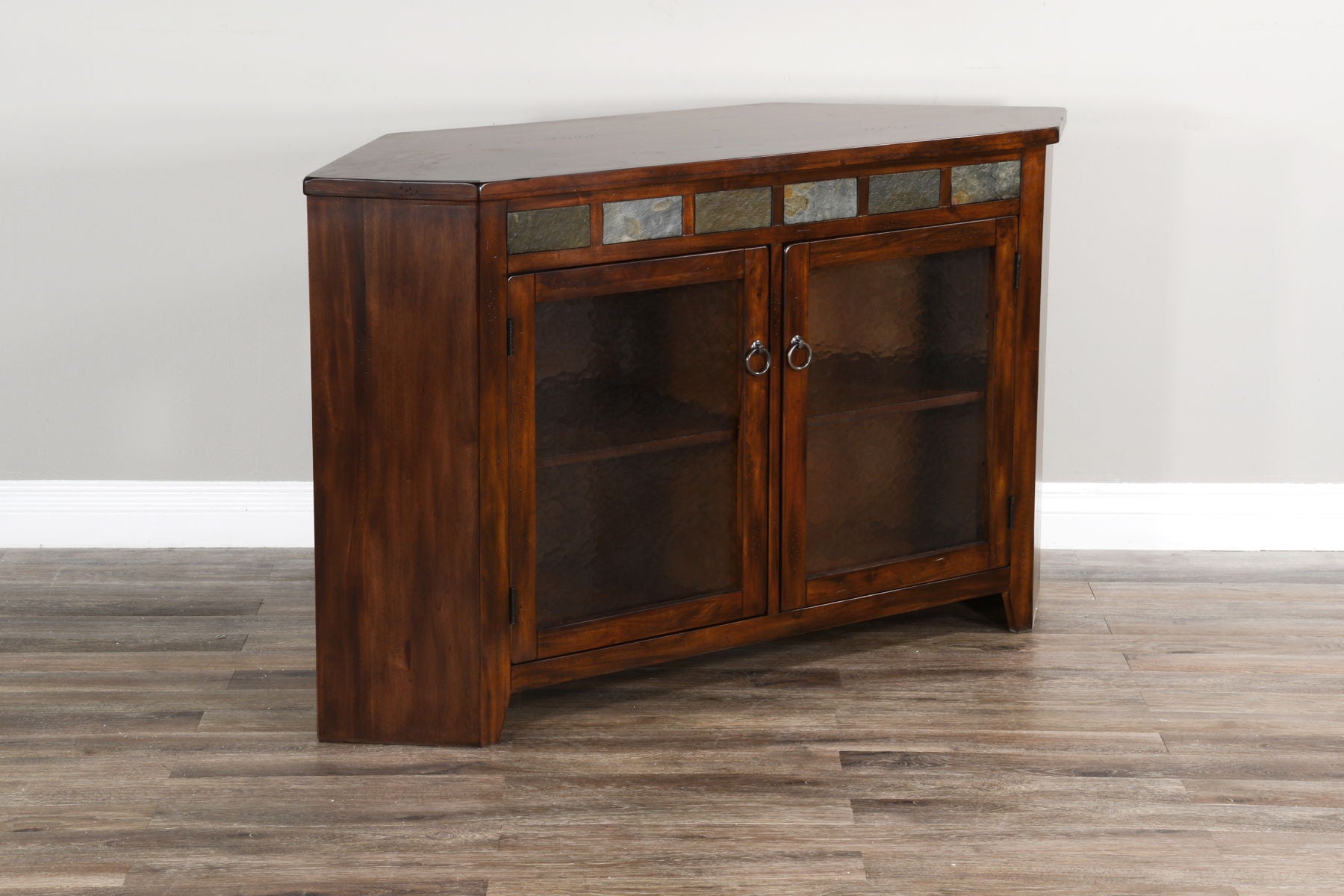 Santa Fe - Corner TV Console - Dark Brown - Premium TV Stands from Sunny Designs - Just $883! Shop now at brett interiors