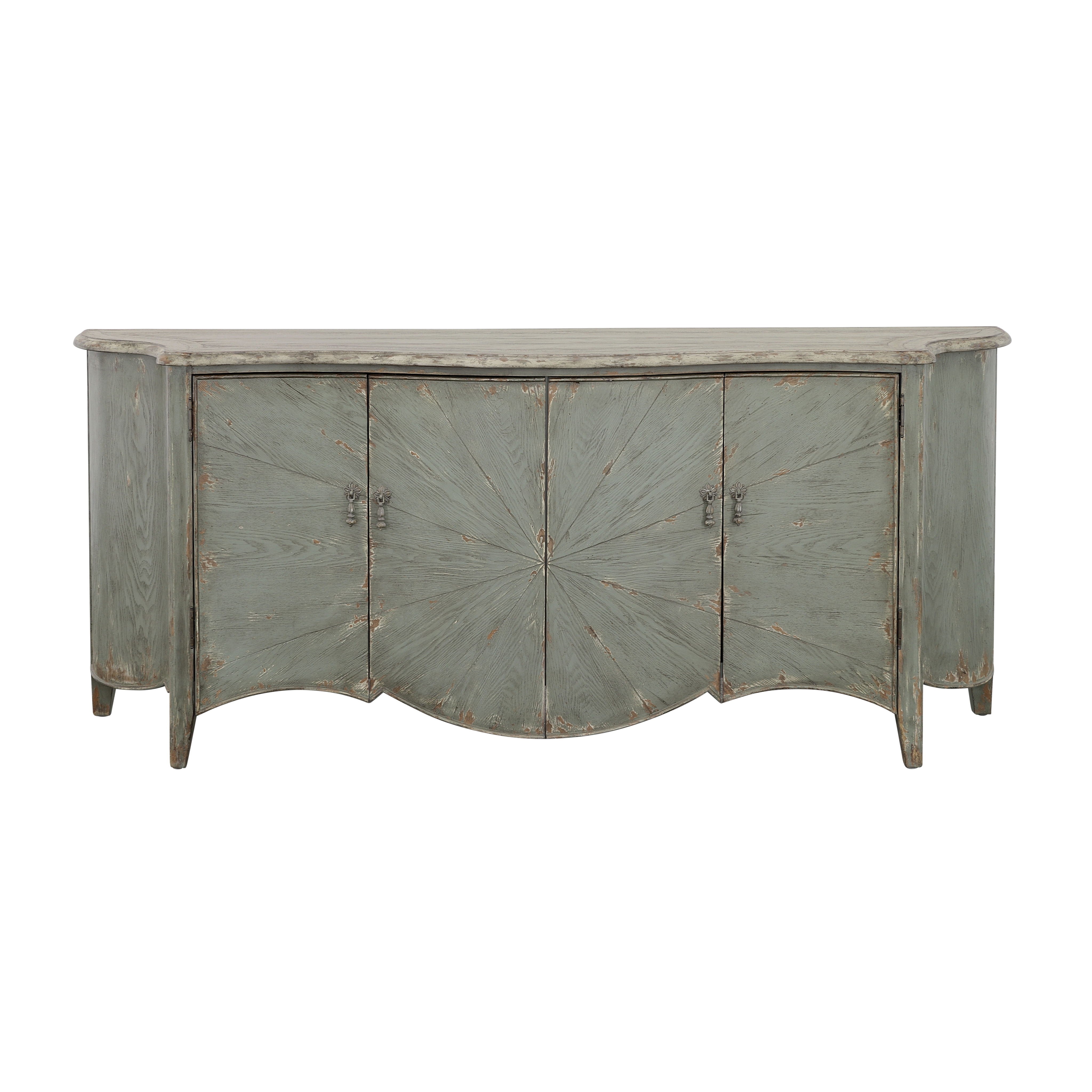 Aged Everly Laurel - Four Door Credenza - Green - Premium Credenzas from Coast2Coast Home - Just $6187.50! Shop now at brett interiors