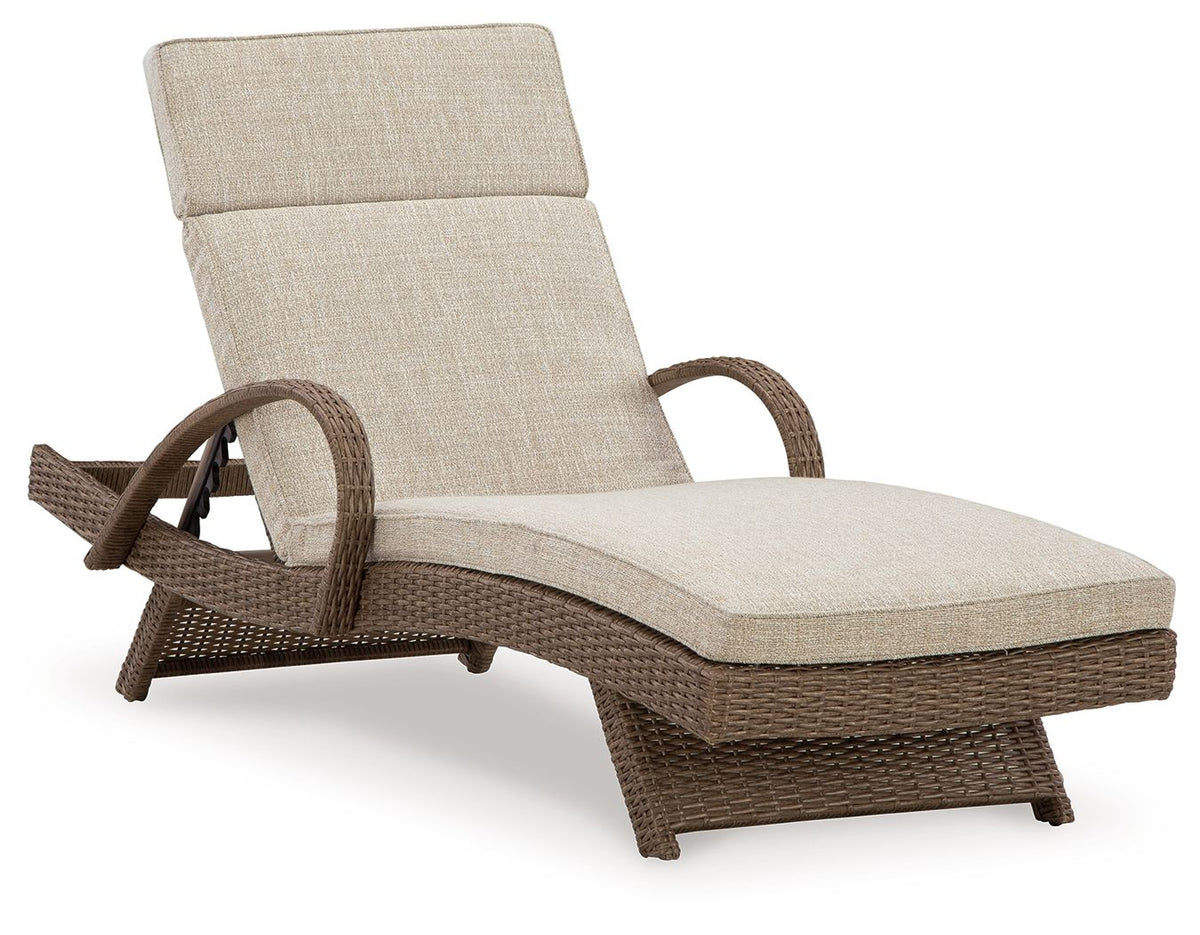 Beachcroft - Beige - Chaise Lounge With Cushion - Premium Chaises from Signature Design by Ashley® - Just $621.88! Shop now at brett interiors