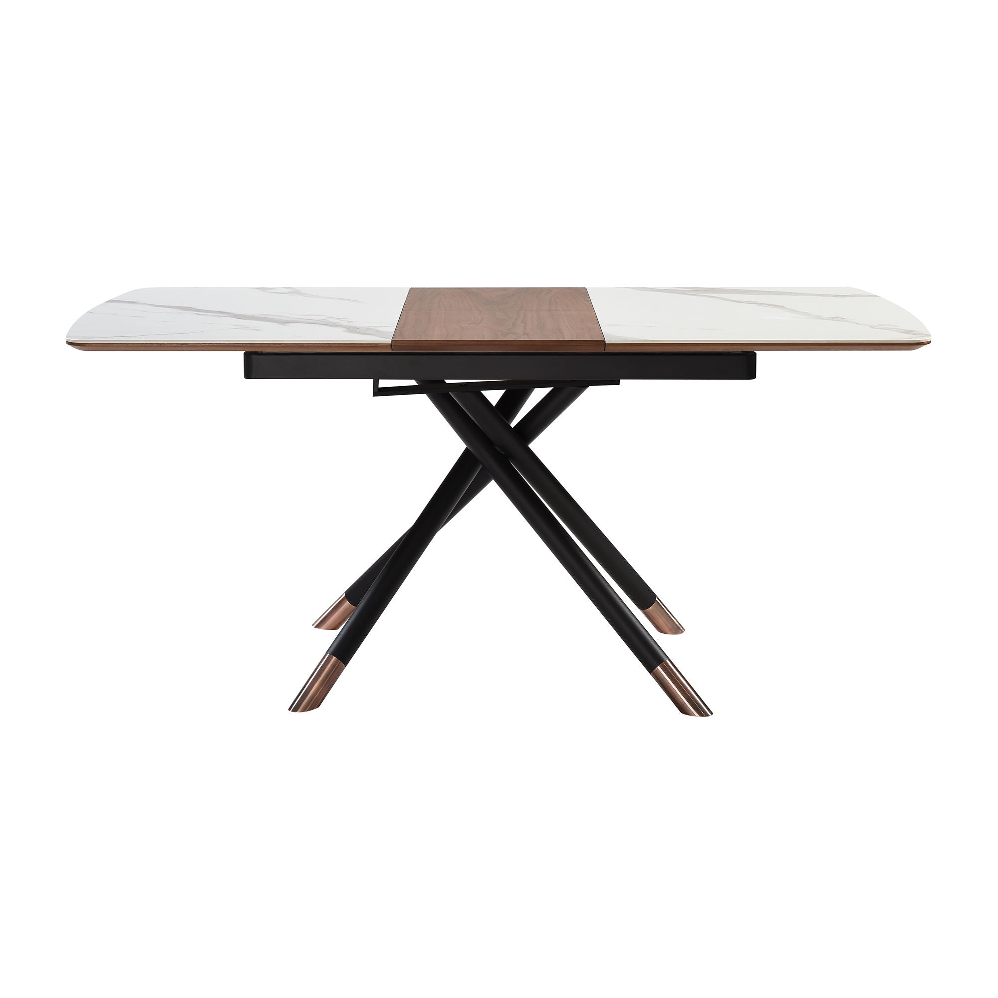 Alora - Extendable Dining Table Ceramic And Wood Top - Light Gray - Premium Dining Tables with Extensions from Armen Living - Just $2027.50! Shop now at brett interiors