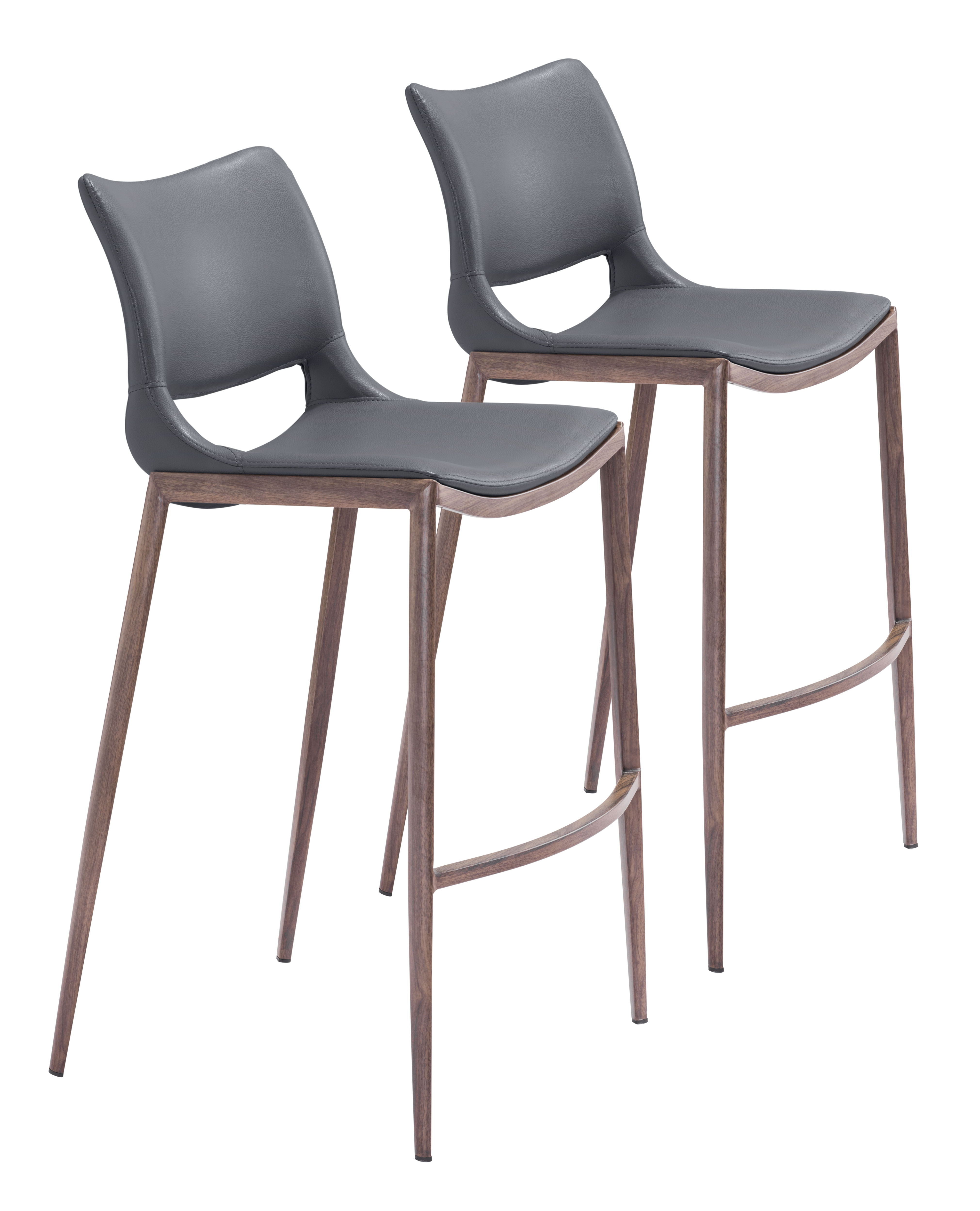 Ace - Bar Chair (Set of 2) - Walnut Legs - Premium Chair Sets from Zuo Modern - Just $1550! Shop now at brett interiors