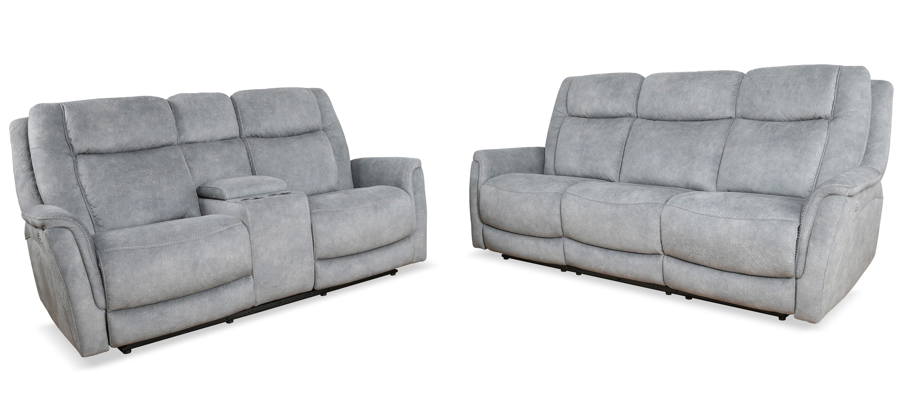 Linus - Power Reclining Sofa Loveseat And Recliner - Hudson Grey - Premium 3 Piece Living Room Sets from Parker Living - Just $3642.50! Shop now at brett interiors