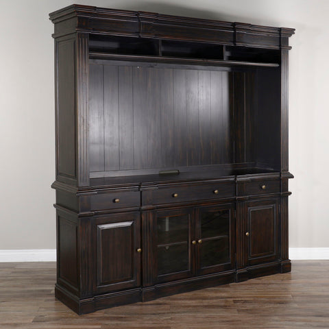 Media Wall - Black Walnut - Premium Entertainment Centers from Sunny Designs - Just $2890! Shop now at brett interiors