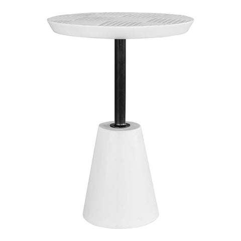 Foundation - Outdoor Accent Table - White - Premium Side Tables from Moe's Home Collection - Just $747.50! Shop now at brett interiors