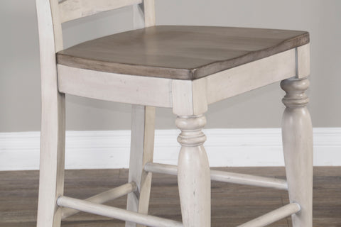 Westwood Village - Barstool - Beige / White - Premium Bar Height (28"-30") from Sunny Designs - Just $202! Shop now at brett interiors