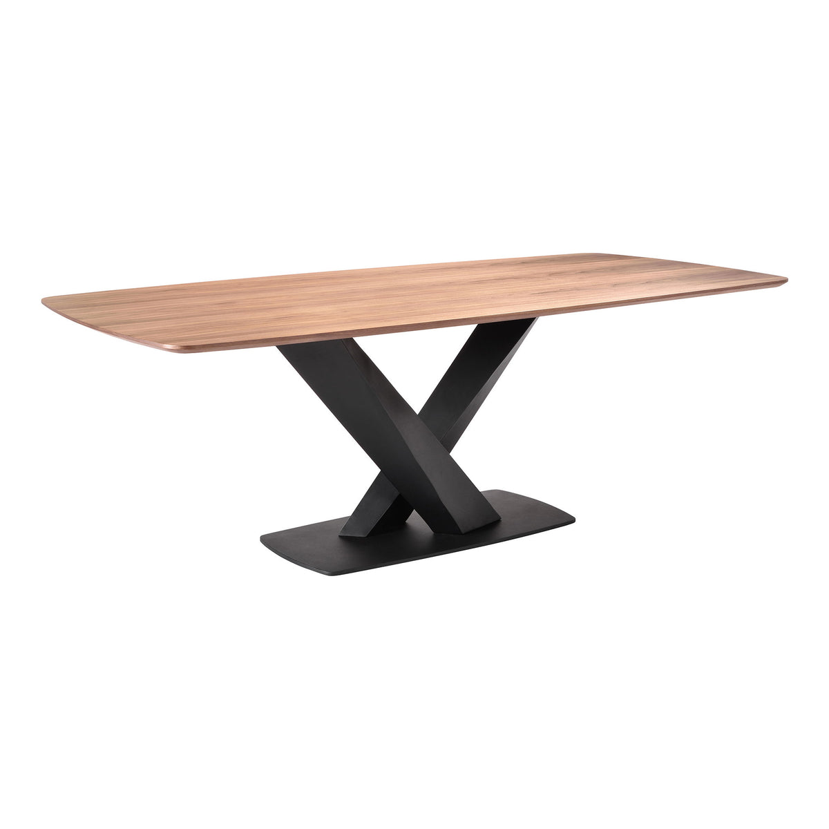 Everett - Contemporary Dining Table - Matte Black / Walnut - Premium Dining Tables from Armen Living - Just $1817.50! Shop now at brett interiors