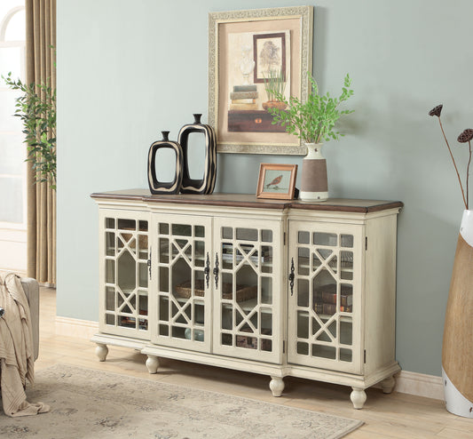 Millie - Four Door Credenza - Mills Textured Ivory - Premium Credenzas from Coast2Coast Home - Just $4125! Shop now at brett interiors