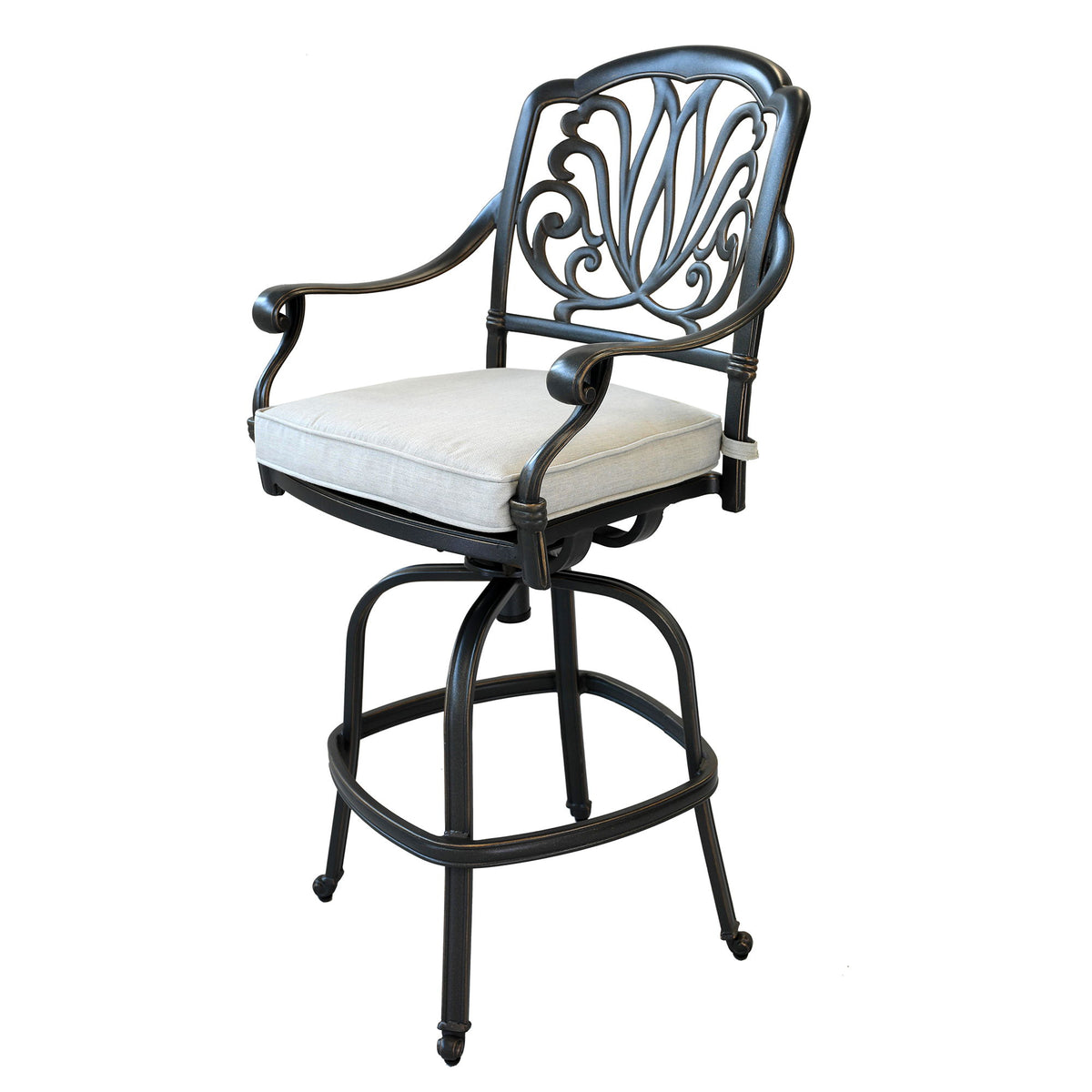 Patio Outdoor Aluminum Swivel Bar Stool With Cushion (Set of 2) - Premium Chair Sets from Gather Craft - Just $1004! Shop now at brett interiors