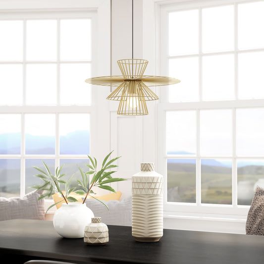 Azzi - Ceiling Lamp - Gold - Premium Ceiling Lamps from Zuo Modern - Just $575! Shop now at brett interiors