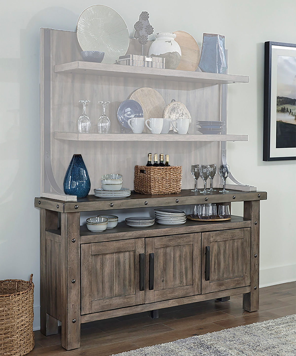 Lodge Dining - Buffet Server - Siltstone - Premium Buffets from Parker House - Just $997.50! Shop now at brett interiors