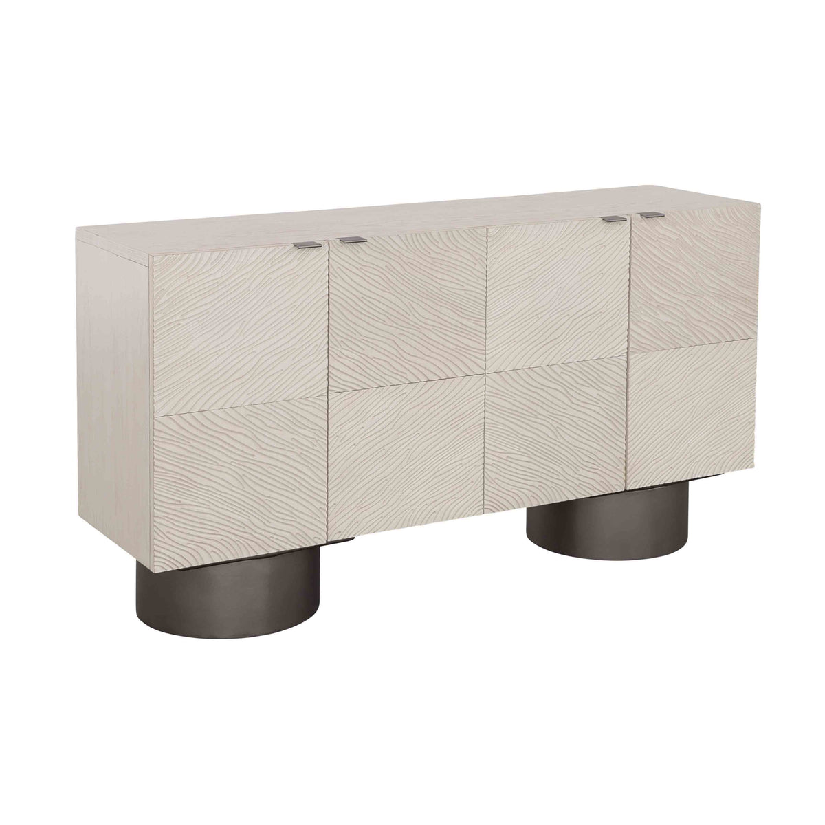 Canyon - Four Door Credenza - Echo White - Premium Credenzas from Coast2Coast Home - Just $3135! Shop now at brett interiors