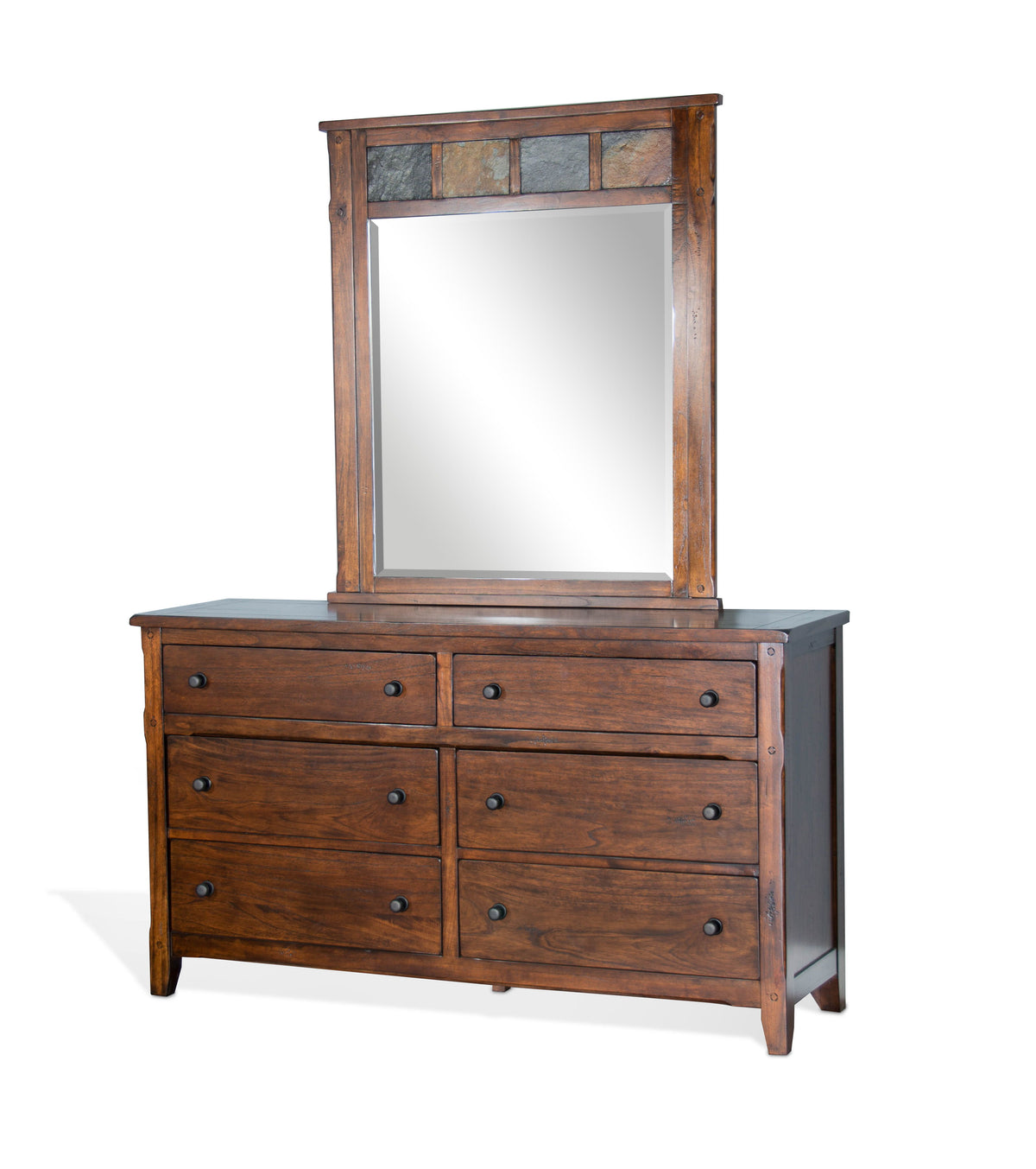 Santa Fe - Petite Mirror - Dark Brown - Premium Bedroom Mirrors from Sunny Designs - Just $317! Shop now at brett interiors