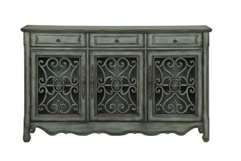 Gemma - Three Drawer Three Door Credenza - Hood Green Gray - Premium Sideboards from Coast2Coast Home - Just $2887.50! Shop now at brett interiors