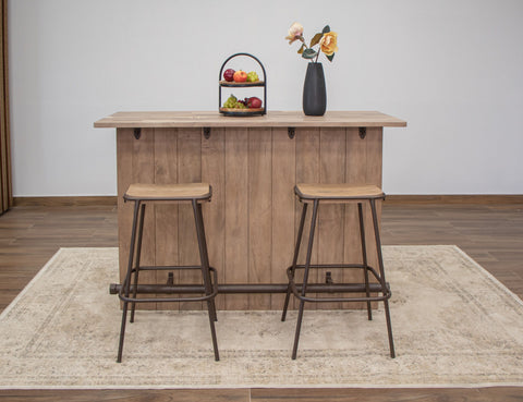 Natural Parota - Bar - Brown Cappuccino - Premium Bars & Bar Carts from International Furniture Direct - Just $2122.50! Shop now at brett interiors