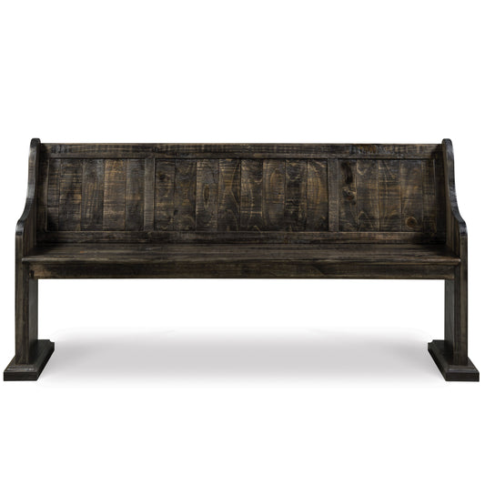 Bellamy - Bench With Back - Peppercorn - Premium Dining Benches from Magnussen Furniture - Just $725! Shop now at brett interiors