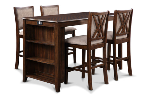 Amy - 60" Counter Table & Chairs With Storage - Premium 5 Piece Dining Room Sets from New Classic - Just $797.50! Shop now at brett interiors