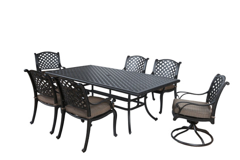 Rectangular 6 Person 85.83" Long Dining Set With Cushions - Premium 7 Piece Outdoor Sets from Gather Craft - Just $3271! Shop now at brett interiors