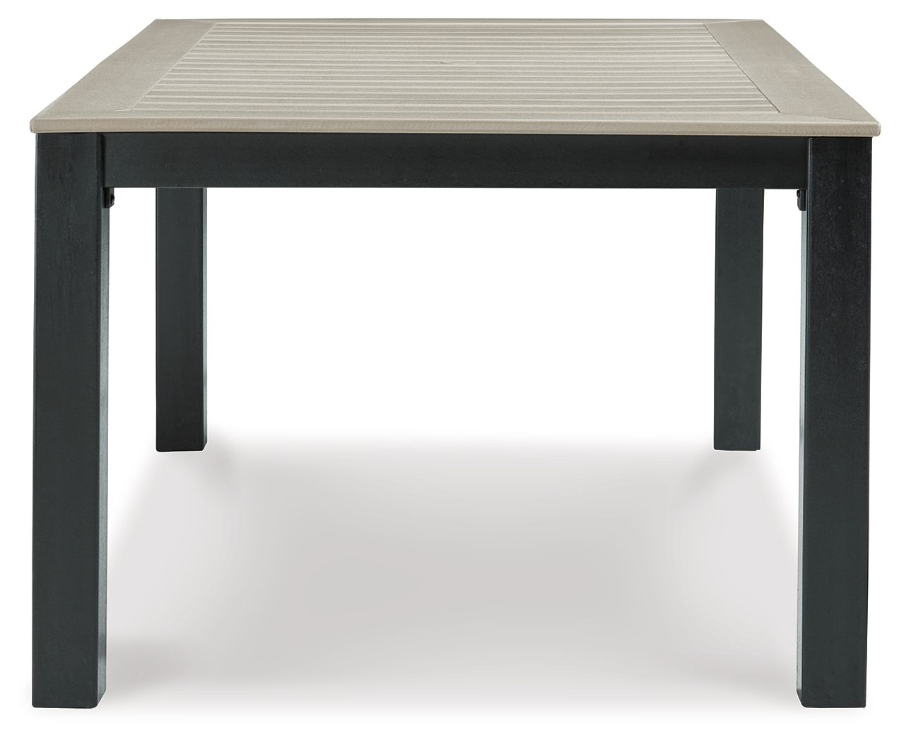 Mount Valley - Black / Driftwood - Rect Dining Table W/Umb Opt - Premium Dining Tables from Signature Design by Ashley® - Just $1189.65! Shop now at brett interiors