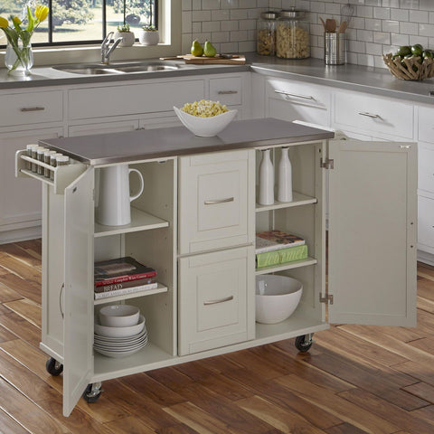 Blanche - Kitchen Cart - Steel Top - Premium Islands & Carts from Homestyles - Just $1299.98! Shop now at brett interiors