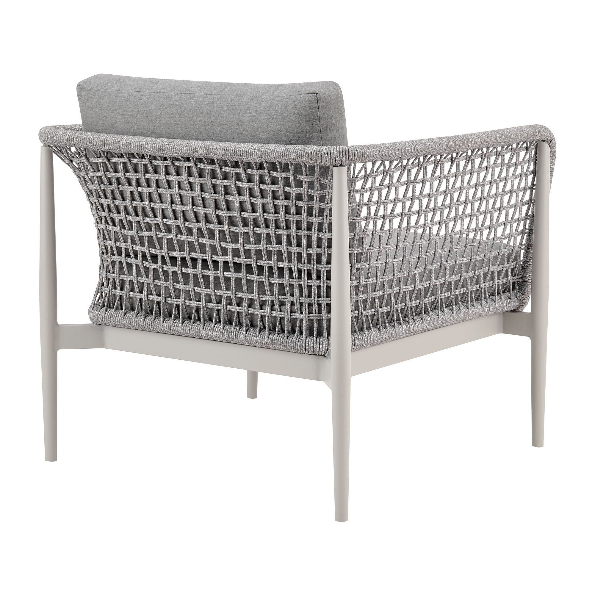 Rhodes - Outdoor Patio Armchair - Light Gray - Premium Arm Chairs from Armen Living - Just $1225! Shop now at brett interiors