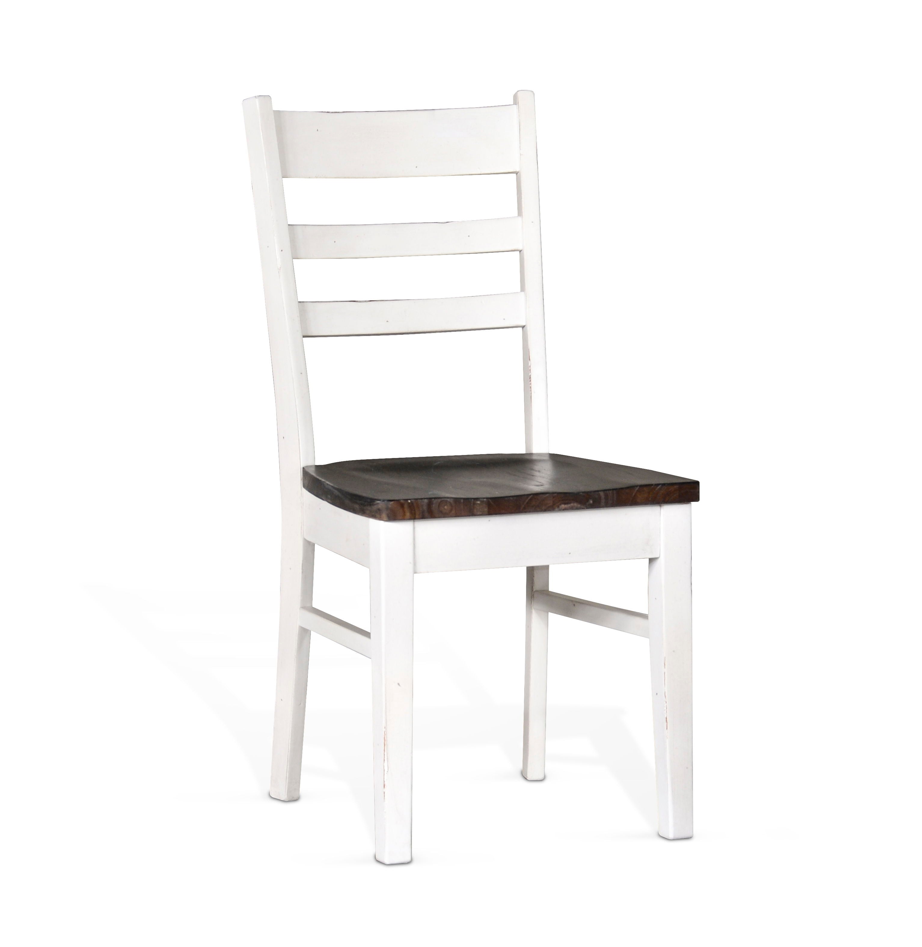 Carriage House - Ladderback Chair - White / Dark Brown - Premium Side Chairs from Sunny Designs - Just $163! Shop now at brett interiors