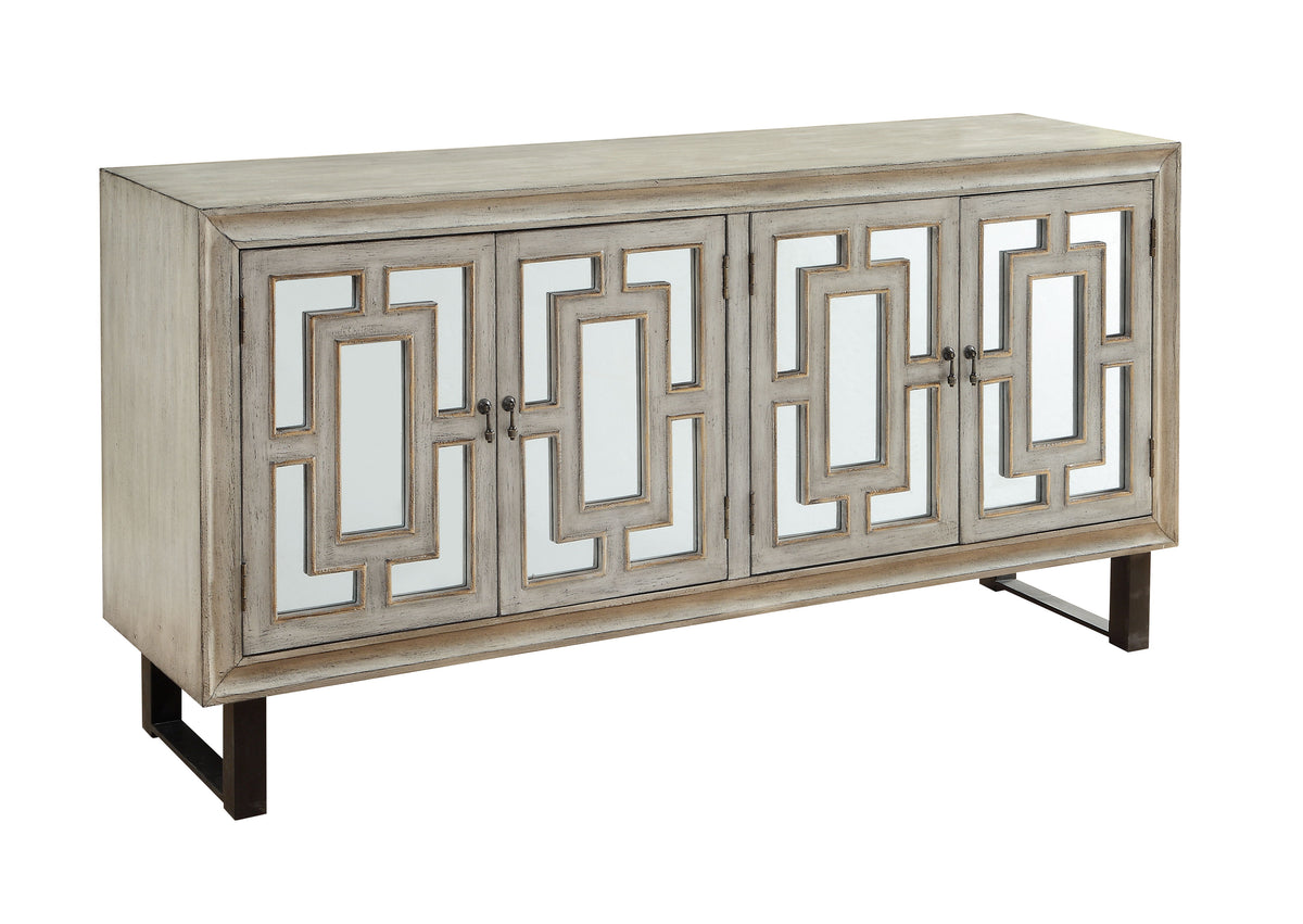 Jen - Four Door Credenza - Garner Textured Cream - Premium Credenzas from Coast2Coast Home - Just $4125! Shop now at brett interiors