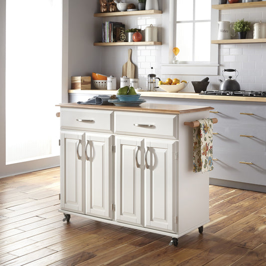 Blanche - Kitchen Cart - White - Wood - 36" - Premium Islands & Carts from Homestyles - Just $1287.48! Shop now at brett interiors