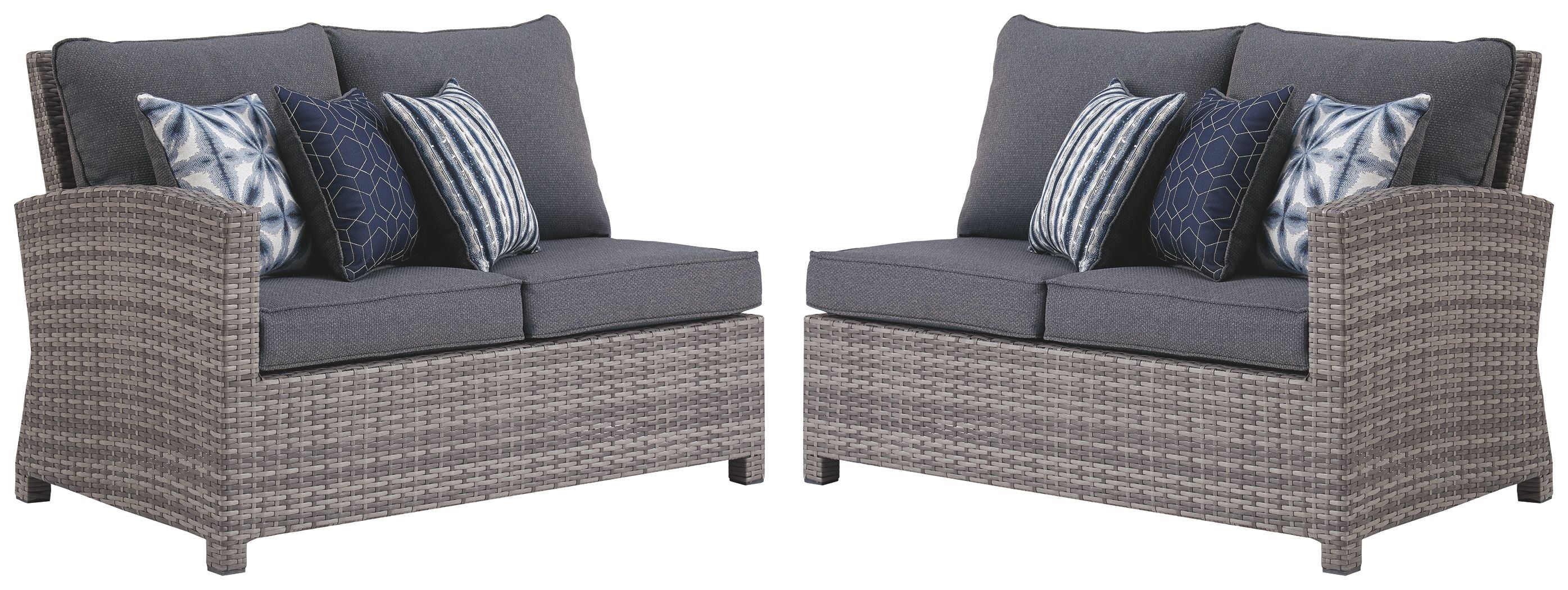 Salem - Gray - Raf / Laf Loveseat W/Cush (Set of 2) - Premium Loveseats from Ashley Furniture - Just $1957.50! Shop now at brett interiors