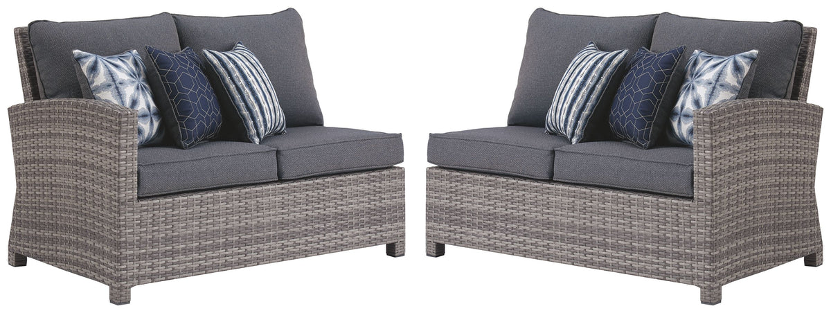 Salem - Gray - Raf / Laf Loveseat W/Cush (Set of 2) - Premium Loveseats from Ashley Furniture - Just $1957.50! Shop now at brett interiors