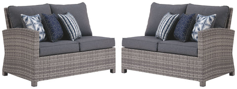 Salem - Gray - Raf / Laf Loveseat W/Cush (Set of 2) - Premium Loveseats from Ashley Furniture - Just $1957.50! Shop now at brett interiors