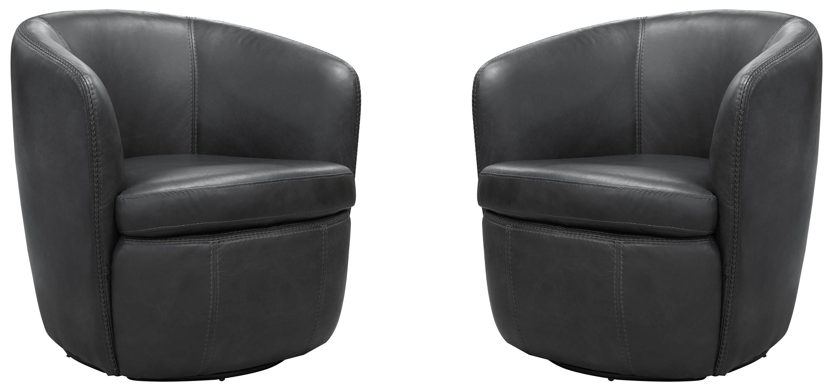 Barolo - 100% Italian Leather Swivel Club Chair (Set of 2) - Premium Chair Sets from Parker Living - Just $1095! Shop now at brett interiors