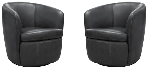 Barolo - 100% Italian Leather Swivel Club Chair (Set of 2) - Premium Chair Sets from Parker Living - Just $1095! Shop now at brett interiors