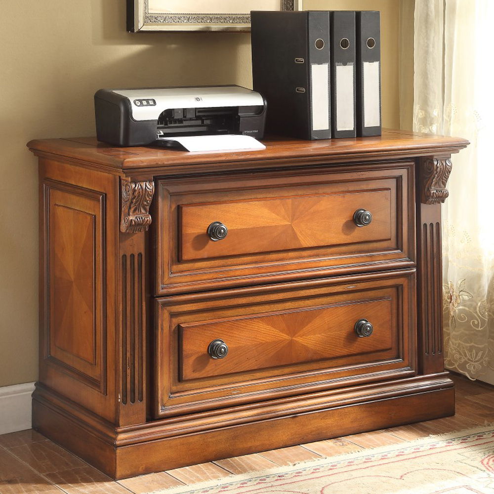 Huntington - 2 Drawer Lateral File - Antique Vintage Pecan - Premium Filing Cabinets from Parker House - Just $900! Shop now at brett interiors